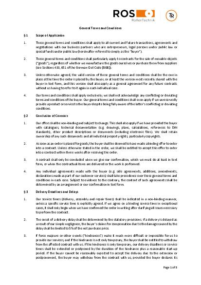 General Terms and Conditions (GTC)