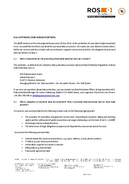 Data Privacy Statement