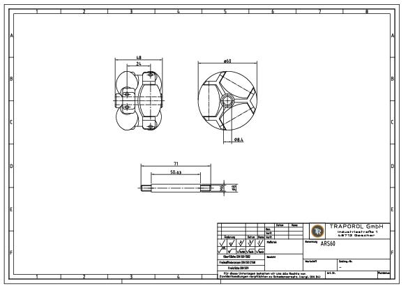Technische Skizze Allseitenrolle Ars60