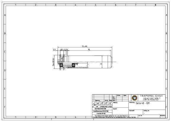 Technische Skizze Tragrolle Angetrieben Serie 40 Igm