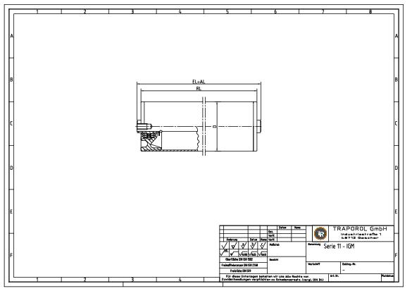 Technische Skizze Tragrolle Schwerkraft Serie 11 Igm